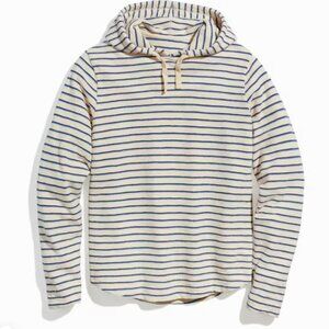 Marine Layer ~ Men’s Cotton Slub Striped Pullover Hoodie size L / XL